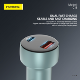 FONENG C18 A+C 2-Port Car Charger (48W)